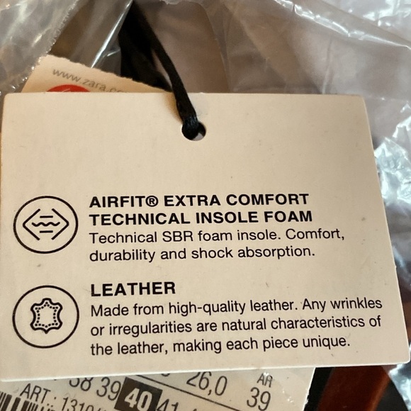 NWT. Zara Brown Leather Block Heel Mules. Size 6. - Picture 10 of 10